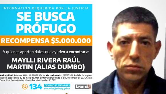 Se busca a "Dumbo". La persona más buscada de Argentina es un delincuente peruano. Vergonzoso.