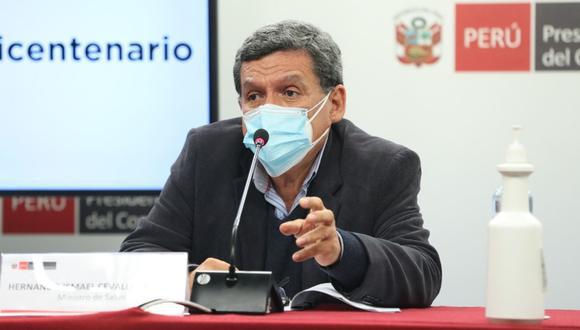 El ministro de Salud, Hernando Cevallos, anunció que el Perú afronta una tercera ola del COVID-19. (Foto:  archivo GEC)