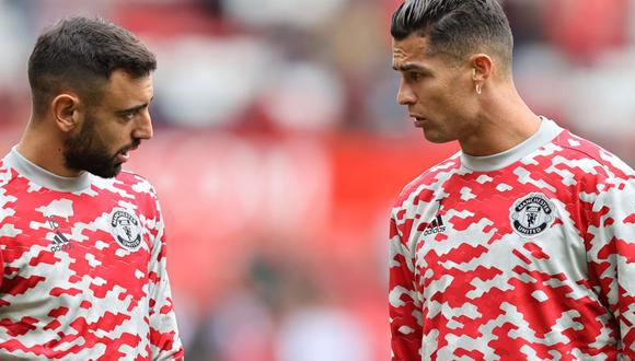Bruno Fernandes y Cristiano Ronaldo jugaron juntos en Manchester United y la selección de Portugal. Foto: Agencias.