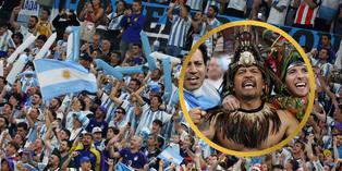 Hinchas alientan a sus equipos en el Argentina vs. México en Qatar 2022