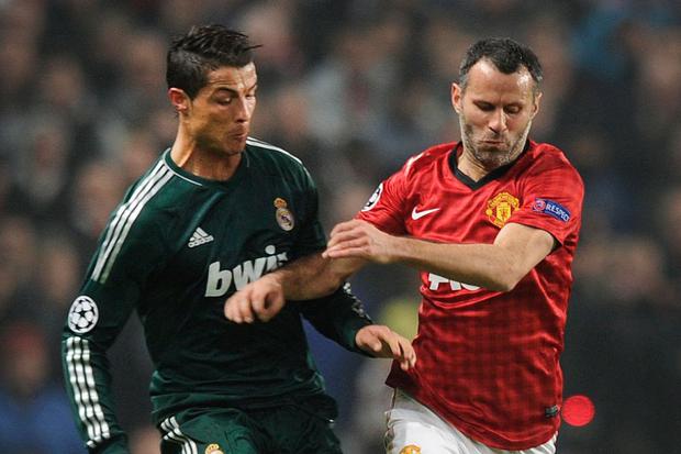 Ryan Giggs enfrenta a Cristaino Ronaldo (Foto: Getty Images)