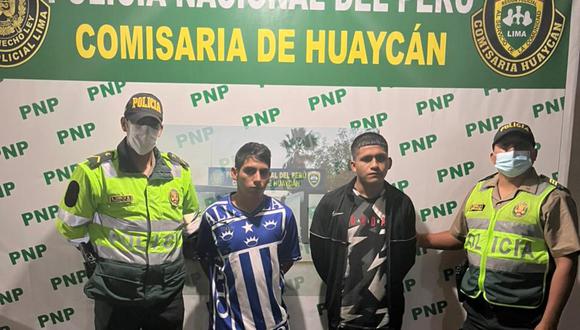 Policías intervinieron a dos presuntos miembros de la banda 'los terribles de Huaycán'.