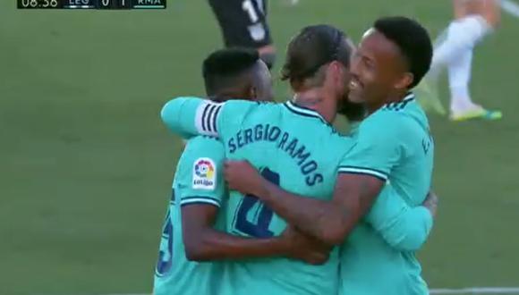 Gol de Sergio Ramos en Real Madrid vs Leganés por LaLiga Santander