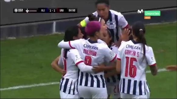Sandra Arévalo anotó el empate de Alianza Lima vs. Universitario en el Clásico femenino. (Video: Movistar)