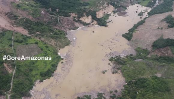 Vista aérea del sector El Aserradero. (Foto: captura | GORE Amazonas)