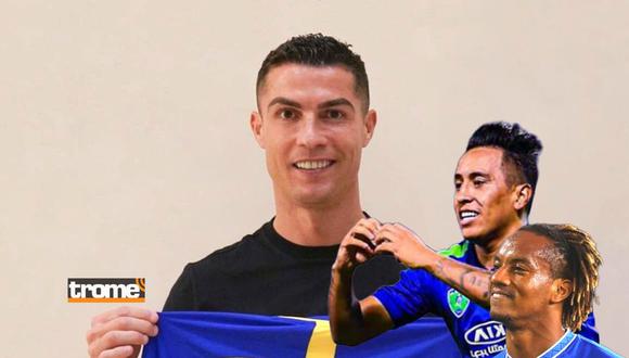 Cristiano Ronaldo posa con camiseta de Al-Nassr y peruanos marcan día para enfrentarlo  (Composición: GEC)