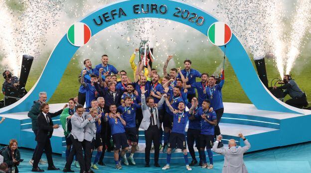 La selección italiana consiguió su segundo título de la Eurocopa en toda la historia. (Foto: AFP)