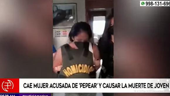 Diana Carolina Palomino Misti fue detenida por la Policía en Los Olivos. (América Noticias)