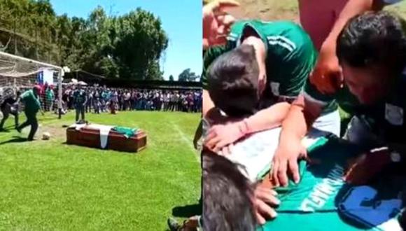 Fútbol chileno se vuelve viral por funeral del goleador Jaime Escandar (Imagen:  Club Aparición de Peine)