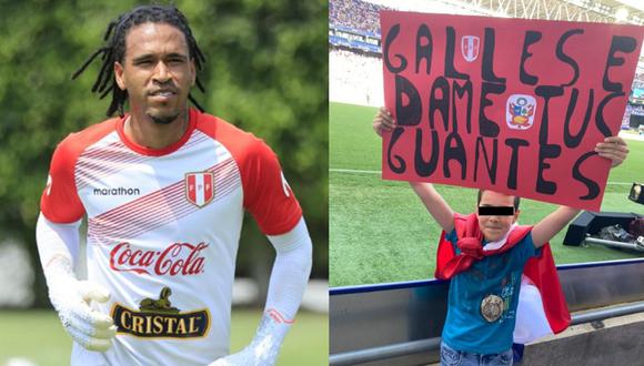 Pedro Gallese cumplirá sueño de pequeño hincha de la selección peruana. Foto: FPF/@GusGalarreta.