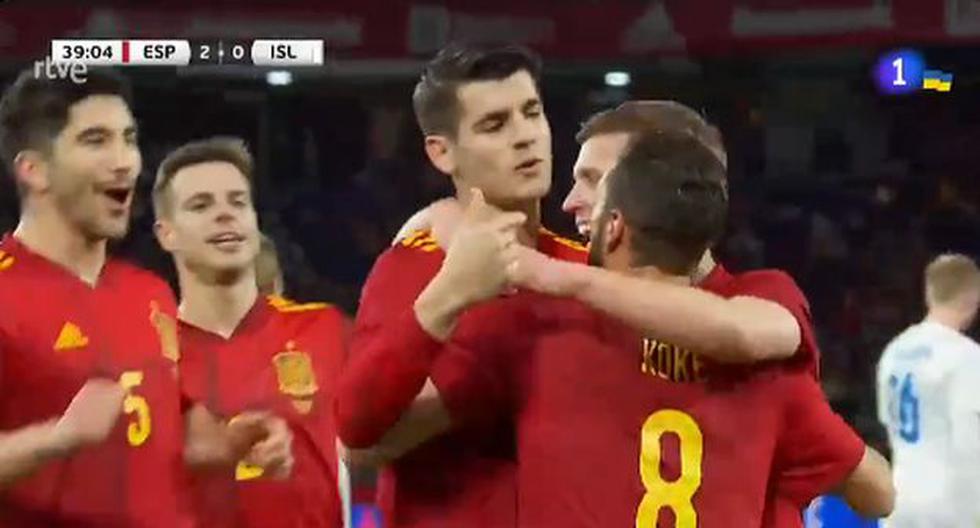 The goals of the match between Spain and Iceland today |  Morata’s goals for “Roga” 2-0 in an international friendly match for the World Cup Qatar 2022 |  Video |  RMMD |  Sports