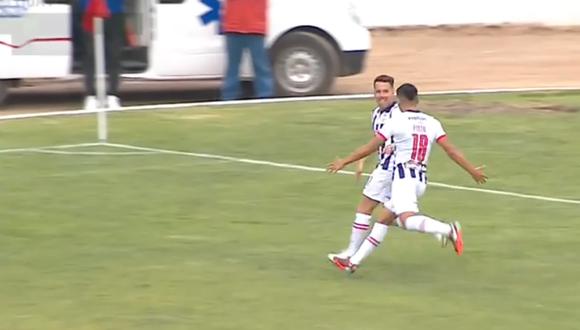 Pablo Lavandeira empata el marcador gracias al gol de Lavandeira. Foto: Captura de pantalla de Willax TV.