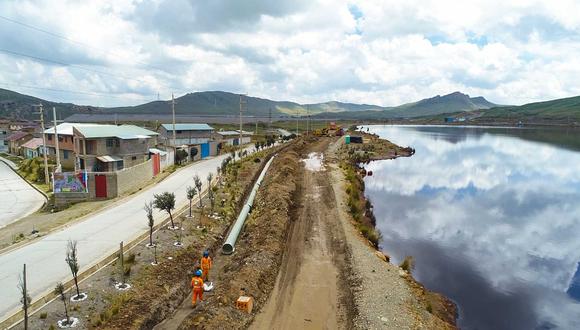 Pasco: empresa ejecuta obras para reducir riesgo de desembalse en relavera Quiulacocha (Foto difusión)