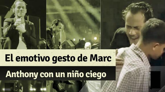 Mark Anthony sings at his concert on the birthday of a blind boy