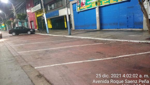 Luego de la limpieza, avenida Sáenz Peña terminó así. Antes estuvo llena de basura.
