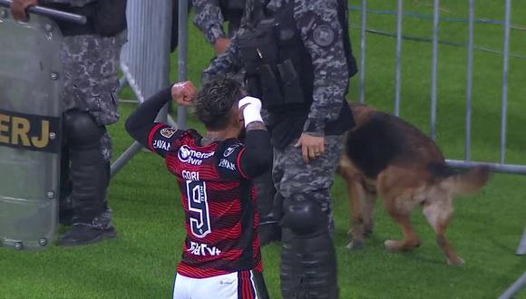 Gabriel Barbosa marcó el 1-0 de Flamengo vs. Talleres. (Foto: captura de pantalla - ESPN)