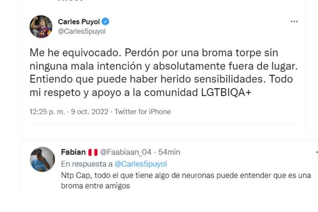 Carles Puyol  comparte tuit tras ola de criticas decomunidad LGTBIQ+ (@twitter)
