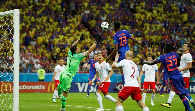 Gol de Yerry Mina a Polonia por el Grupo H del Mundial Rusia 2018