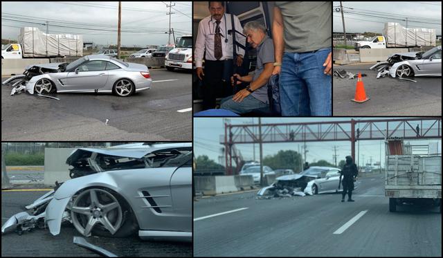 DT del Tigres sufrió terrible accidente, salió ileso pero destruyó su lujoso Mercedes Benz