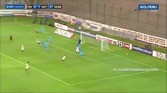 Álex Valera marca 1-1 ante Universitario vs.  ADT por la Liga 1. (Video: GOLPERU)