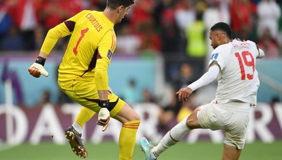 Thibaut Courtois sorprendió con tremenda salida en el Bélgica vs. Marruecos de Qatar 2022. Foto: Agencias.