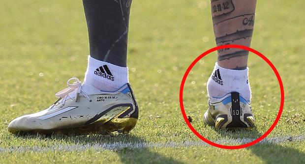 Lionel Messi lució con el tobillo hinchado en la práctica de Argentina. (Foto: EFE)
