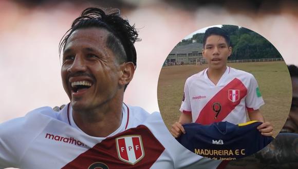 Perú vs Australia: escolar peruano fichado por club brasileño le envió un emotivo mensaje a Lapadula. Foto: Composición.