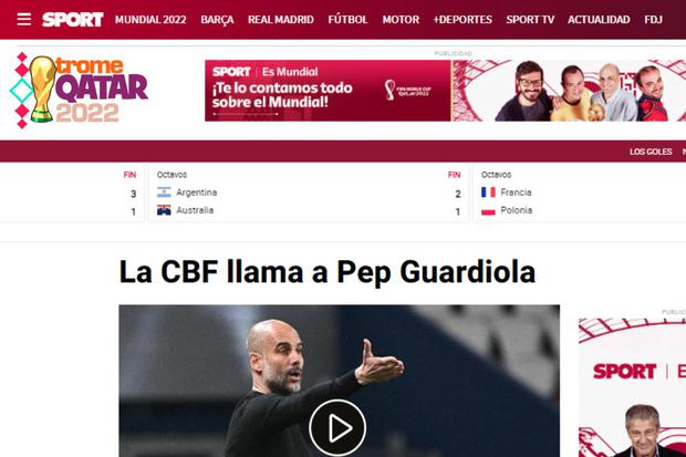 Diario Sport de España asegura que CBF contactarpa a  Guardiola (@sport)