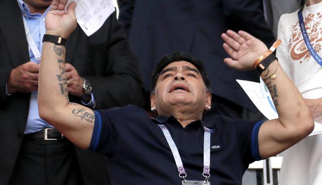 Argentina vs Francia: Diego Maradona asistió al Kazán Arena tras suspensión de FIFA como embajador