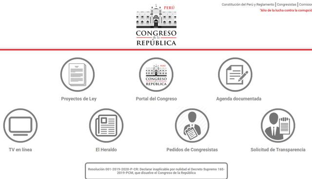 Denuncian que página web del Congreso fue blanco de ataques informáticos