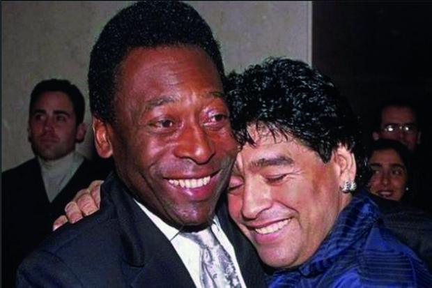 Edson Arantes Do Nascimento y Diego Armando Maradona son las leyendas máximas del fútbol en su país (Foto: Pelé / Instagram)