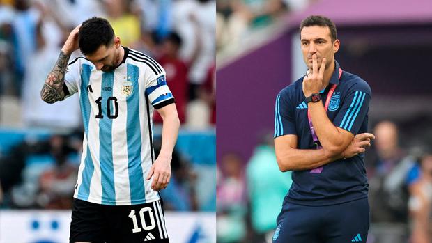 Lionel Messi y Scaloni fueron los más criticados tras la derrota de la albiceleste (Foto: Composición: Reuters)