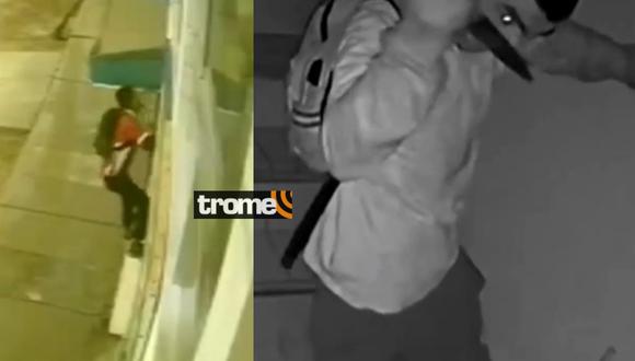 Delincuente ingresa a robar a casa con cuchillo en mano en Ate Vitarte. Captura América TV.