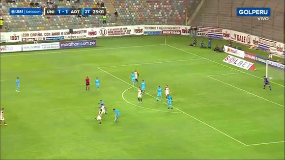 Álex Valera marca 2-1 ante Universitario vs.  ADT por la Liga 1. (Video: GOLPERU)