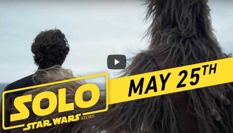 El nuevo avance de la película en solitario  de Han Solo se acaba de publicar en YouTube.