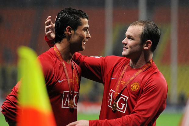 Cristiano Ronaldo y Wayne Rooney fueron compañeros en el Manchester United. (Foto: Getty Images)