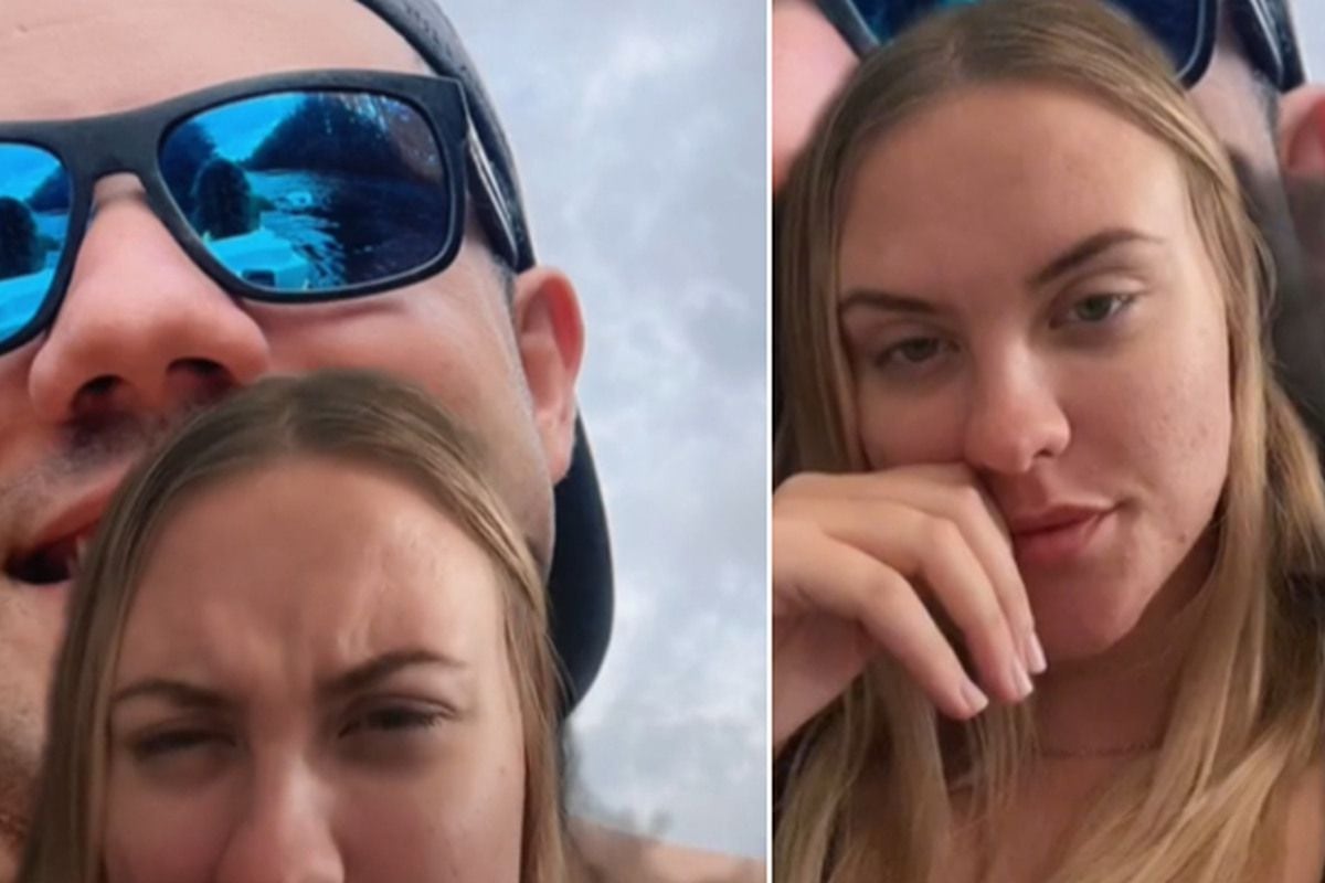 Young girl receives a selfie from her boyfriend and discovers that he is cheating on her