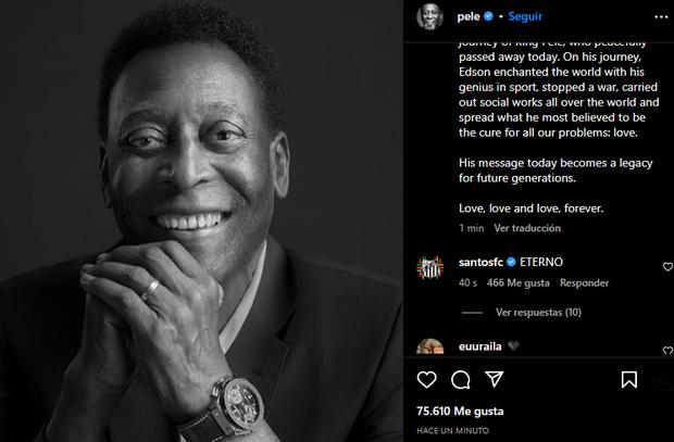 Conoce el comunicado anunciando la muerte de Pelé.