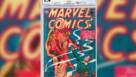 Esta copia del N°1 de "Marvel Comics", que está en muy buen estado, costaba 10 centavos en 1939. (Foto: AFP)