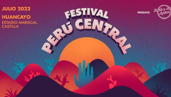 Afiche promocional del Festival Perú Central, a desarrollarse este viernes 29 y sábado 30 de julio en Huancayo. (Foto: @festivalperucentral).