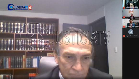 Héctor Becerril participó en la audiencia de impedimento de salida del país en su contra. (Justicia TV)