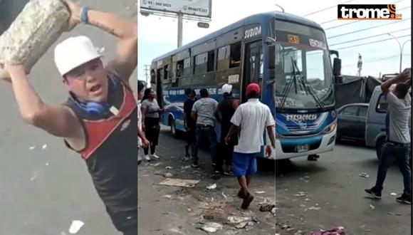 Imágenes de las personas que atacaron el bus fueron registradas y ya se encuentran en poder de la Policía. (Captura Canal N)