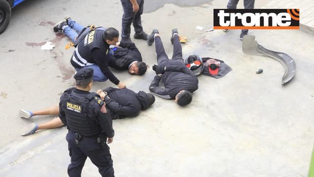 Policía atrapó a banda de marcas tras asaltar agencia bancaria en el Callao. (Fotos: Trome)