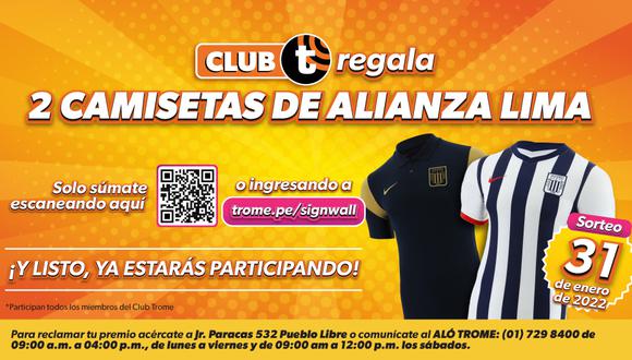Llévate las camisetas Nike originales de Alianza Lima. ¿Cómo? Inscríbete al Club Trome y automáticamente entras al sorteo.