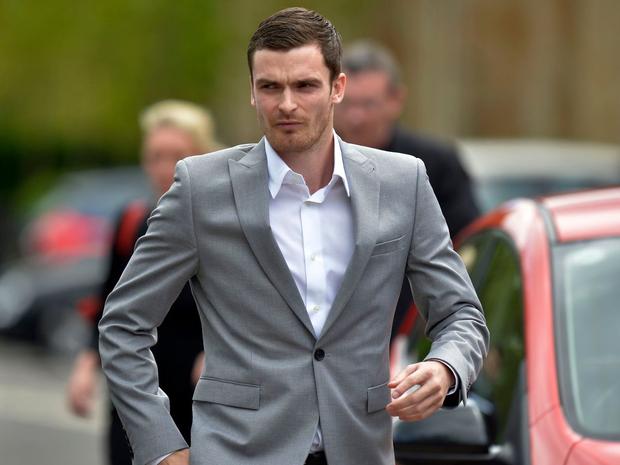 Adam Johnson when he was in full court proceedings (Photo: The Mirror)
