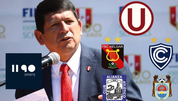 Universitario y 4 clubes más se han puesto en pie de lucha contra la FPF y su licitación de derechos de TV. Foto: Composición.