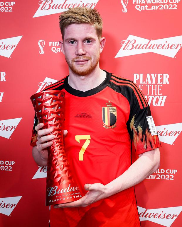 Kevin De Bruyne fue elegido el mejor jugador del partido Bélgica vs. Canadá. (Foto: AP)