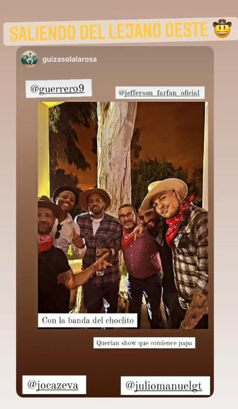 Paolo Guerrero and his birthday party: Jefferson Farfán, 'Orejas' Flores, Yotún and other invited footballers