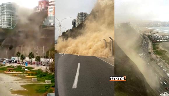 Reportan deslizamientos en la Costa Verde tras fuerte temblor en Lima