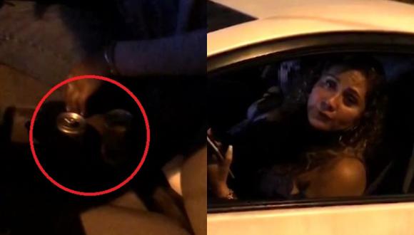 Conductora ebria chocó con auto estacionado e intentó darse a la fuga en el Callao. (Captura: América Noticias)